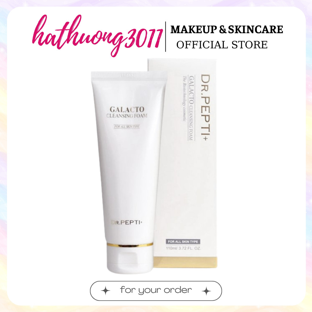 Sữa rửa mặt tạo bọt Dr.Pepti Galacto Cleansing Foam 110ML chính hãng Dr.Pepti