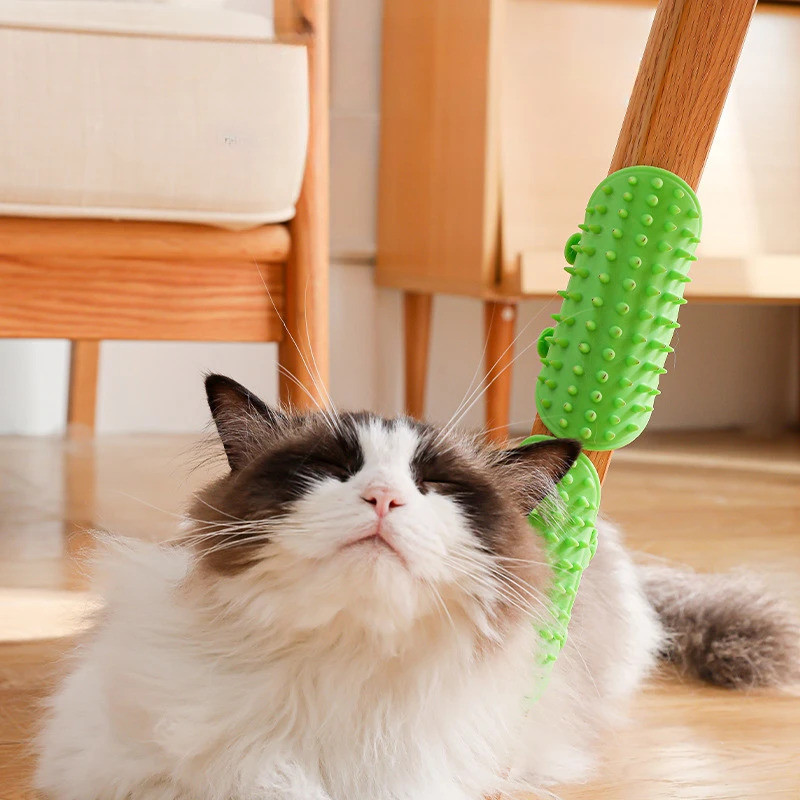 Pet Cat Tickle Tickle Silicone Artifact Tickle Corner Tickler Self-hi Toy Massage Mặt Mèo Scratch Bo