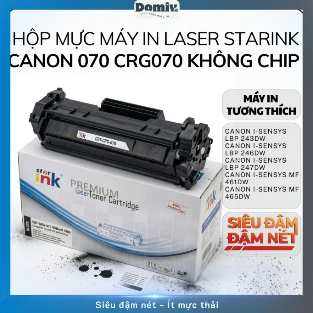Hộp Mực Máy In Laser Starink Canon 070 CRG070 Có Chip Cho Canon LBP243DW LBP246DW LBP247DW MF465DW I