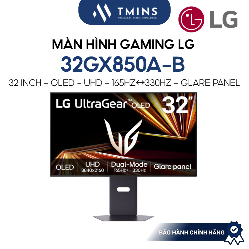 Màn hình gaming LG UltraGear GX8 32GX850A-B 32inch, OLED, 4K-165Hz/FHD-330Hz - Hàng chính hãng