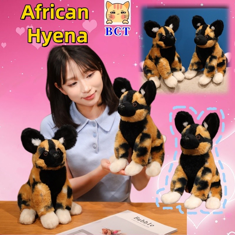 BCT Búp bê sang trọng Hyena Châu Phi dễ thương Kawaii Tư thế ngồi Hyena Châu Phi Đồ chơi sang trọng 