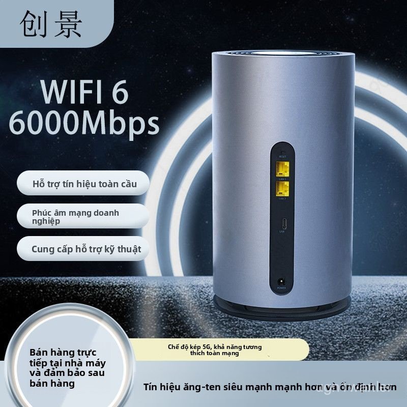 Bộ phát wifi 5G từ sim 4G CPE gigabit wifi 6 cục phát wifi di động không dây ngoài trời cho văn phòn