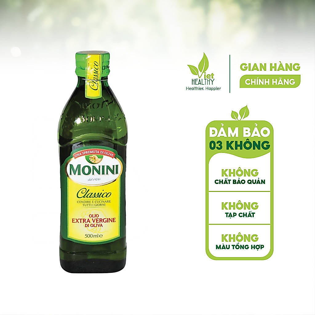 Dầu Olive Monini 500ml (Olive Extra Virgin) - Viet Healthy