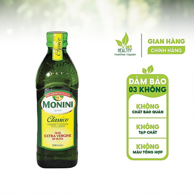 Dầu Olive Monini 500ml (Olive Extra Virgin) - Viet Healthy