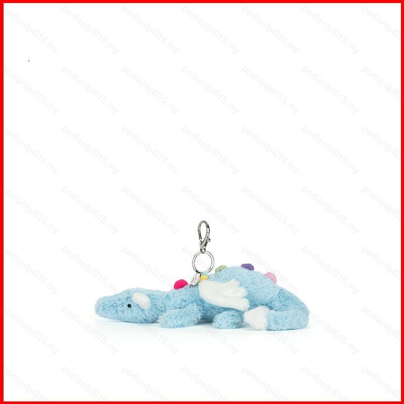 PF 2026 Jellycat Sky Dragon Plushie Móc khóa Fluffy Sky Blue Dragon Túi Charm Búp bê Mặt dây chuyền
