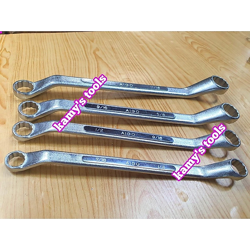 Cờ lê 2 đầu vòng hệ inch AIGO chính hãng Nhật cao cấp, cờ lê 2 đầu tròng