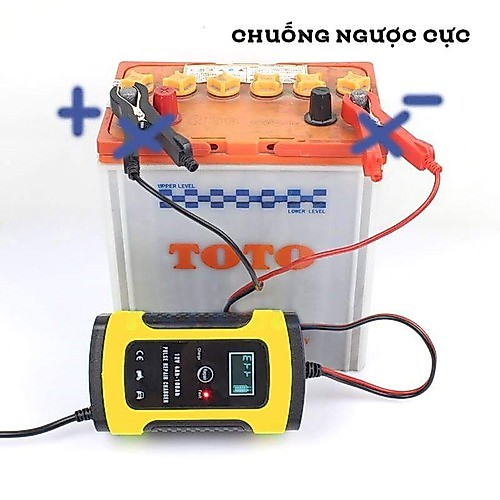 Sạc acquy 12v từ 4Ah-100Ah có chức năng phục hồi acquy bằng khử sunfat - Sạc acquy xe máy , acquy ô 