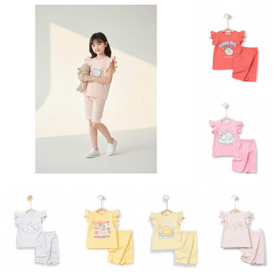 Bộ thun cotton quần legging lửng LITIBABY bé gái mùa hè size từ 9kg - 20kg