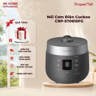 Nồi Cơm Điện Tử Áp Suất Kép Cuckoo CRP-ST0610FG Xám 1.08L - Twin Pressure | Bảo hành chính hãng
