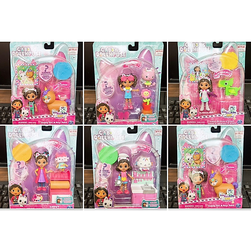 Gabby’s Dollhouse : Bộ đồ chơi Gabby với phòng tắm, nhà bếp, vườn hoa, hoạ sĩ,…