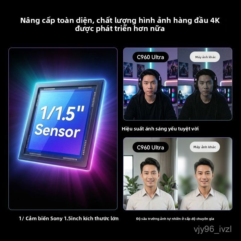 Webcam 4K EMEET livestream góc rộng có mic lọc ồn chuyên họp trực tuyến quay video sắc nét nhất