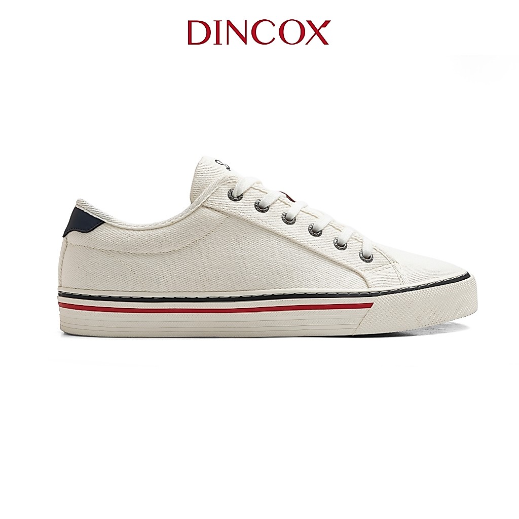 Giày Sneaker Nam Nữ Cổ Thấp Canvas DINCOX E12 CREAM LINE - Giày Vải Unisex Thời Trang Basic