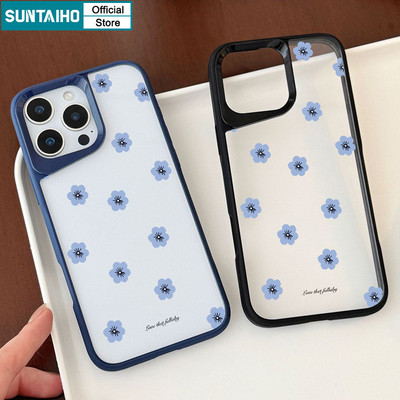 Ốp Điện Thoại Suntaiho Thẩm Mỹ Tươi Hoa Văn Học Trong Suốt IDM Cứng Cao Cấp Chống Sốc Vỏ Cho iPhone 11 12 13 14 15 16 Pro Max IP