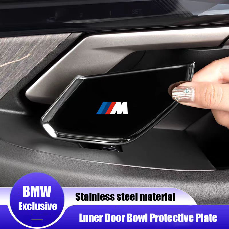 4 Xe Bên Trong Cửa Bát Inox Bảo Vệ Bao Miếng Dán Cho Xe BMW X1 U11 U12 X2 F39 IX3 I01 X3 F97 X4 X5 I