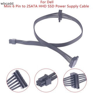 Wbcadda Mini 6 Pin Đến 2 SATA Ổ Cứng Cáp SSD Cáp Cấp Nguồn Ổ Đĩa Quang Dây Nguồn Cho Giao Diện Bo Mạch Chủ Dell VN