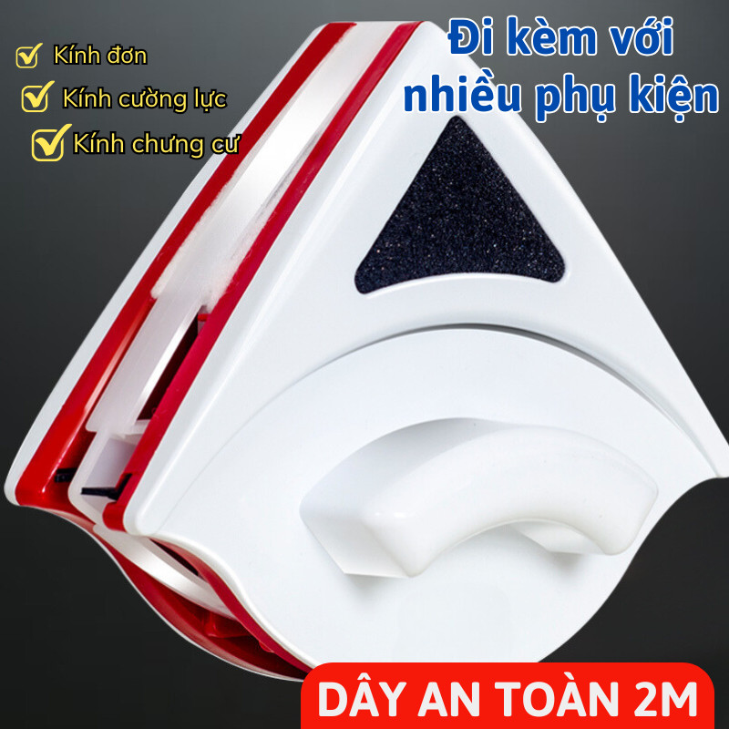 Dụng Cụ Lau Kính 2 Mặt Lily's Decor Nam Châm Hút Chắc, Vệ Sinh Nhanh Sạch, Tiện Lợi Cho Gia Đình