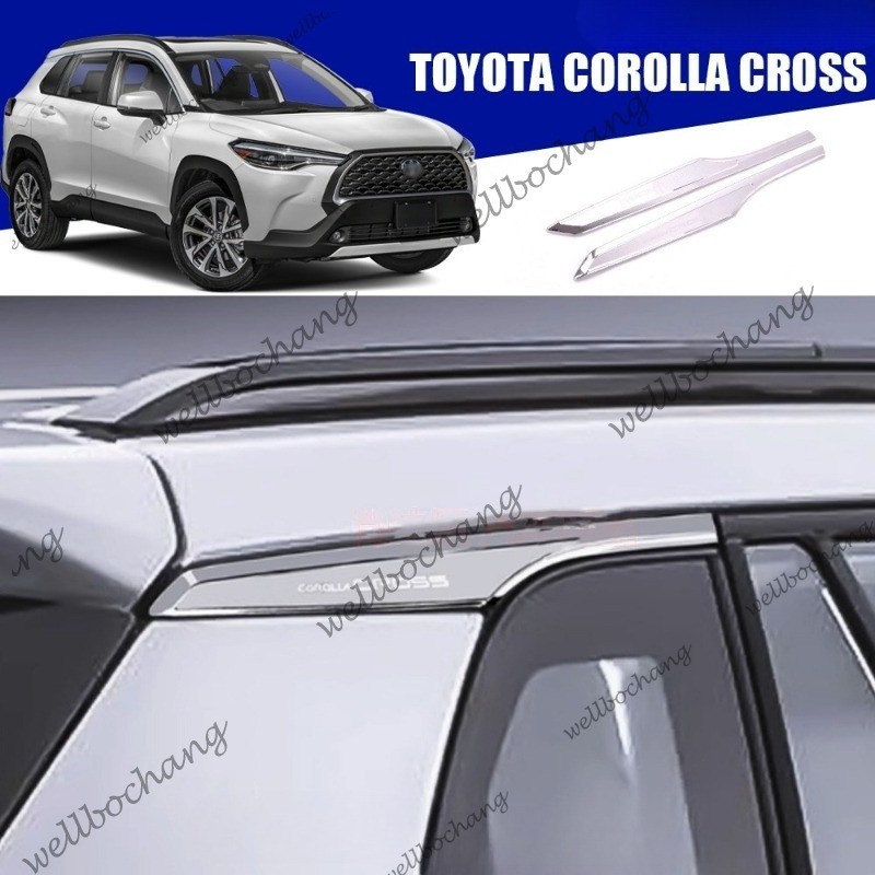 Toyota Corolla Cross Chrome Body Side Brow Cửa sau Brow Top Brow cho Corolla Cross 2021to 2024