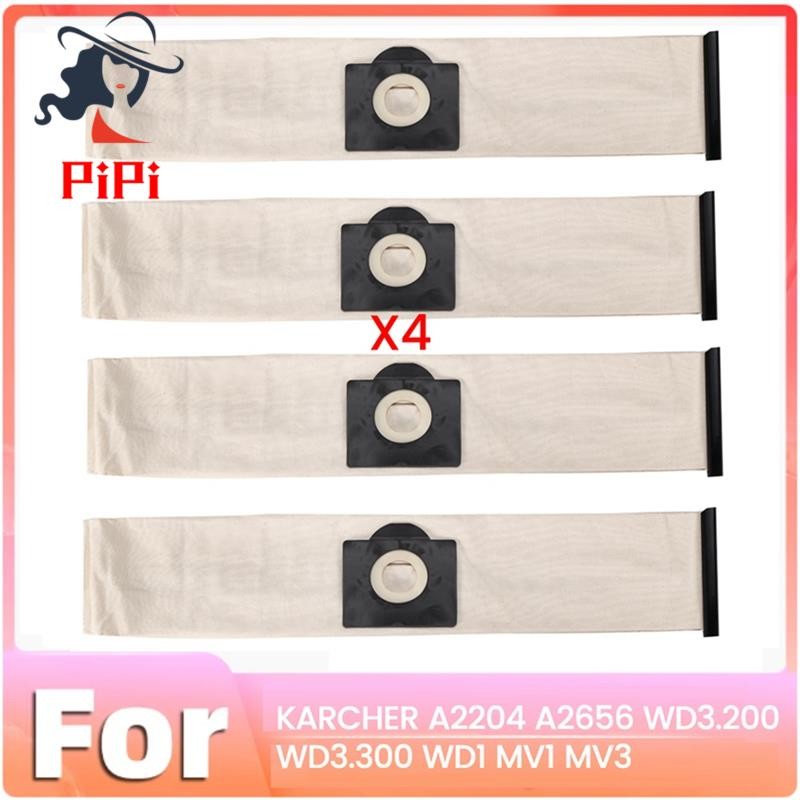 4 Túi Bụi Cho A2004 A2204 A2054 A2656 WD2 WD3 Bộ Phận Máy Hút Bụi Có Thể Giặt Túi Lọc