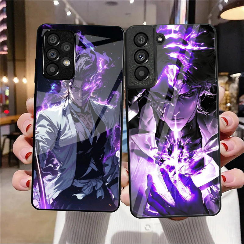 Ốp điện thoại thủy tinh Sosuke Aizen Bleach 01 cho Samsung Galaxy A16 A15 A25 A35 A55 A53 A54 A34 A1