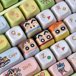 Crayon Shin-chan Keycaps PBT MOA Profile 130 Phím Thuốc Nhuộm Hoạt Hình Thăng Hoa Aula F75 F99 RK100 Keycaps Cơ Học Vòng Dễ Thương Himawari Hiroshi Nohara Shinnosuke Anime Keycap