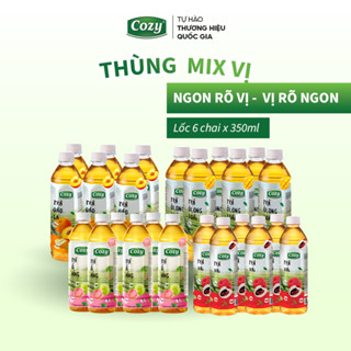 Trà Hoa Quả Cozy, Thơm Ngon Rõ Vị Trà Đào, Vải, Ổi Hồng, Ô Long Xoài 350ml/chai
