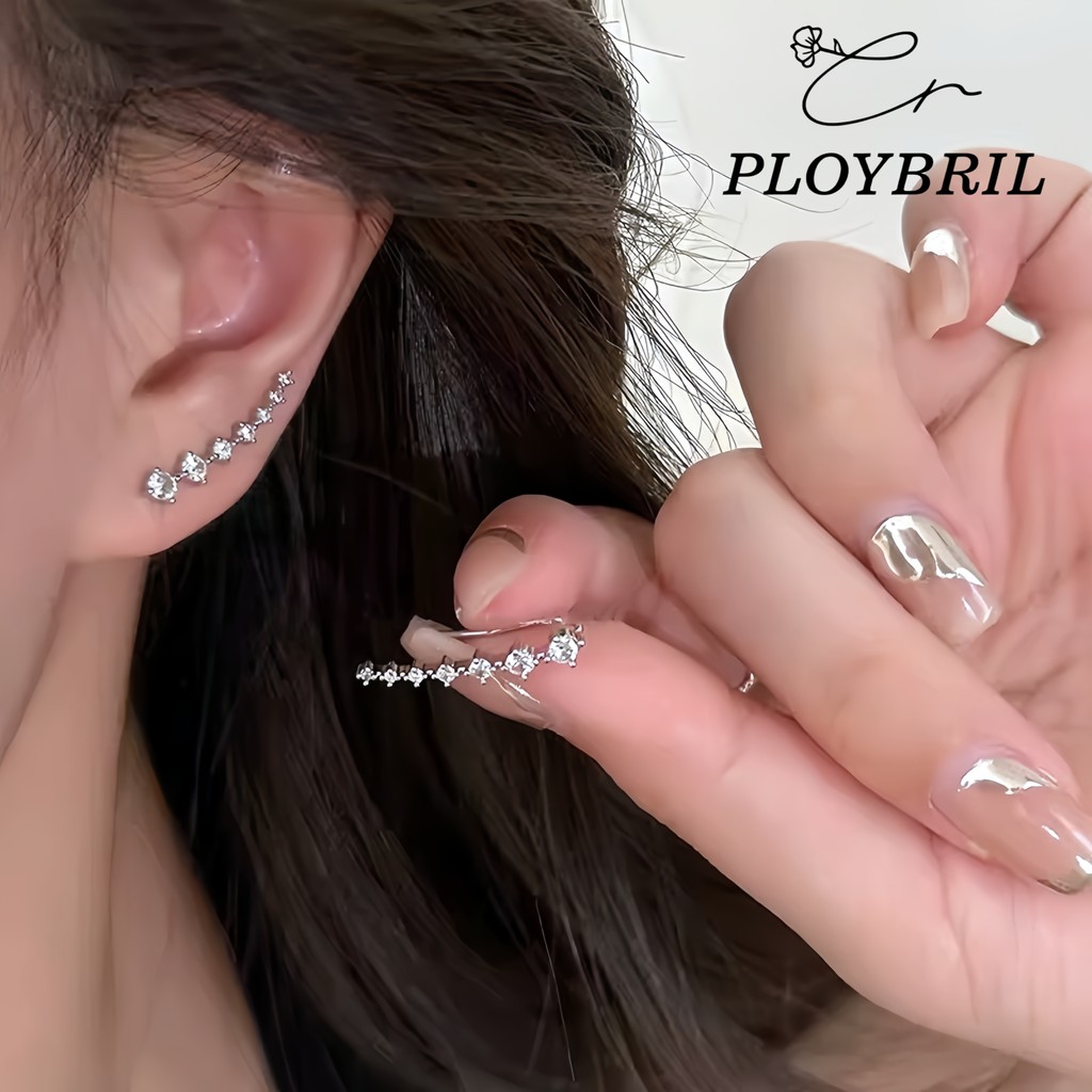 Giao Hàng Nhanh S925 Bông Tai Bạc Bảy Ngôi Sao Zircon Phong Cách Hàn Quốc Thời Trang Sang Trọng Nữ T