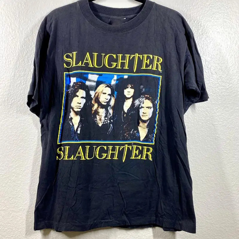 Áo thun cổ điển 1990 Slaughter Stick it To Ya Tour Rock Band Concert Model TN0262