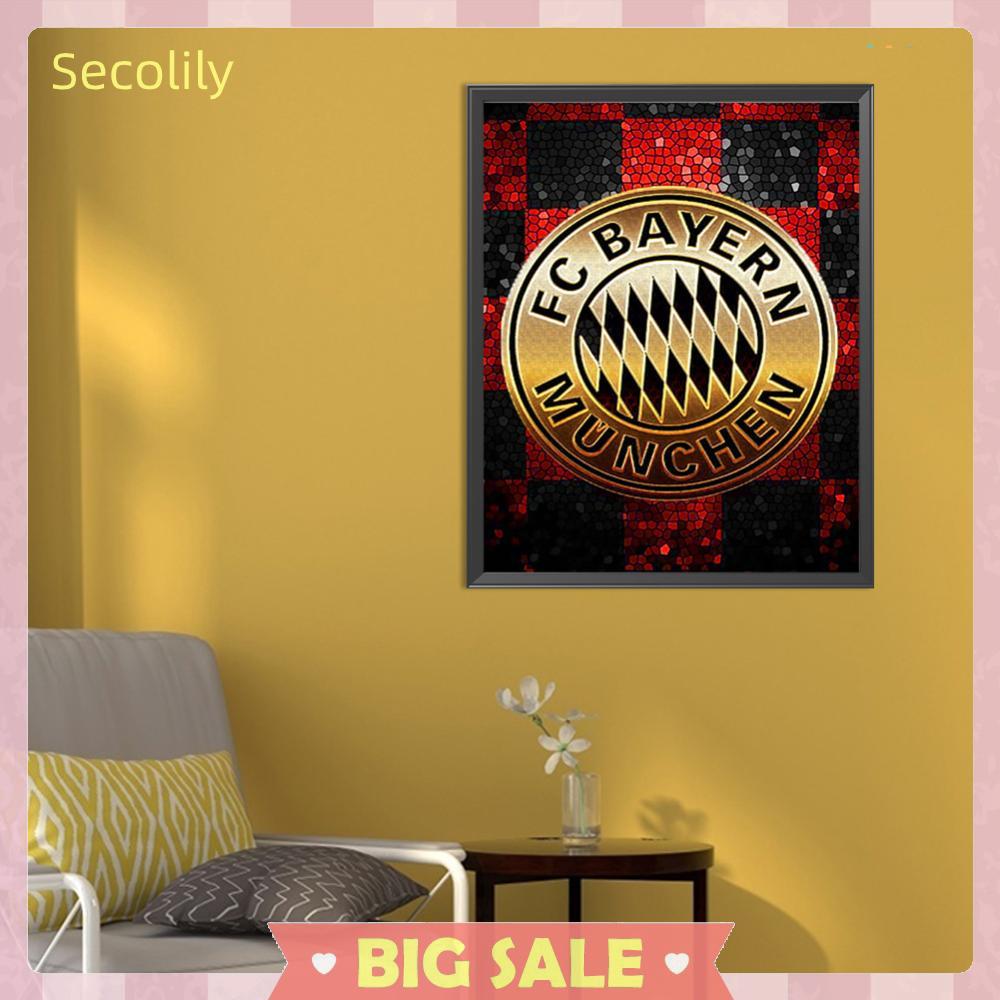 Tranh kim cương khoan tròn 5D DIY FC Bayern Munchen Trang trí nội thất 40x50cm [Secolily.vn]