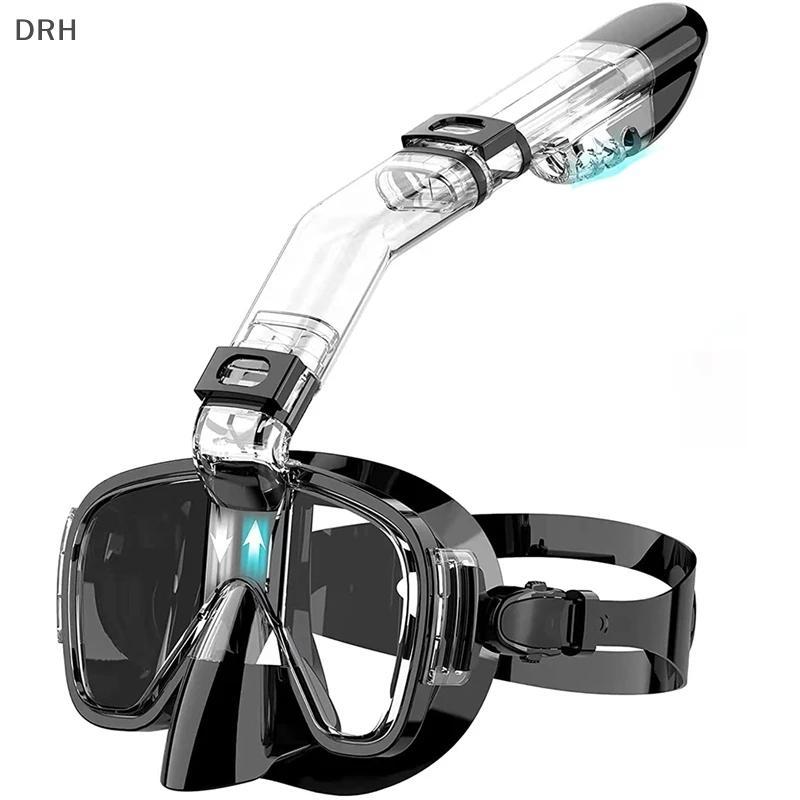 Mặt nạ lặn DRH Snorkel Bộ mặt nạ lặn có thể gập lại với hệ thống trên khô và gắn Camera VN