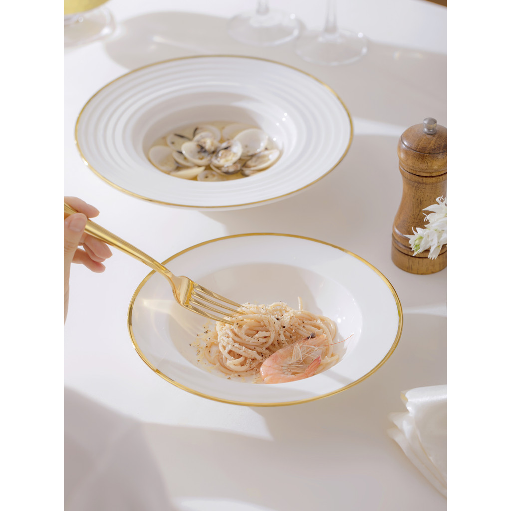 Phnom Penh Châu Âu Pasta Đĩa Gốm Bộ Đồ Ăn Mũ Rơm Đĩa Thực Phẩm Phương Tây Đĩa Súp Pasta Bát Pasta Đĩ