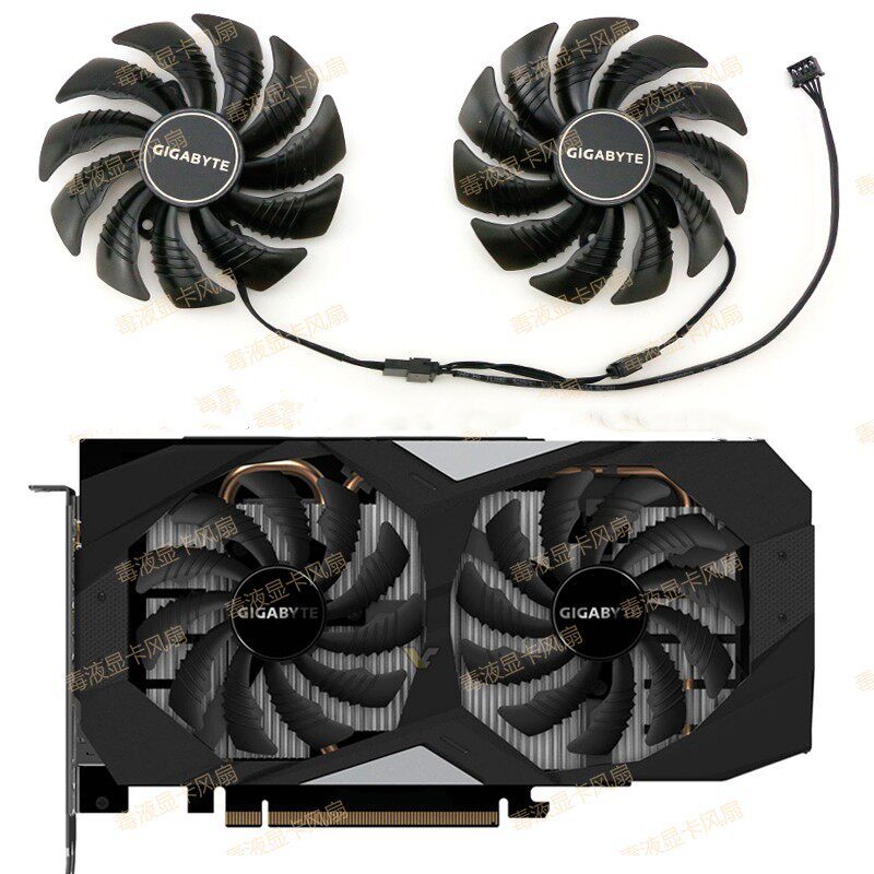 Gigabyte / gigabyte RX 5500xt 5600xt WINDFORCE OC Card đồ họa Quạt làm mát Điều khiển nhiệt độ