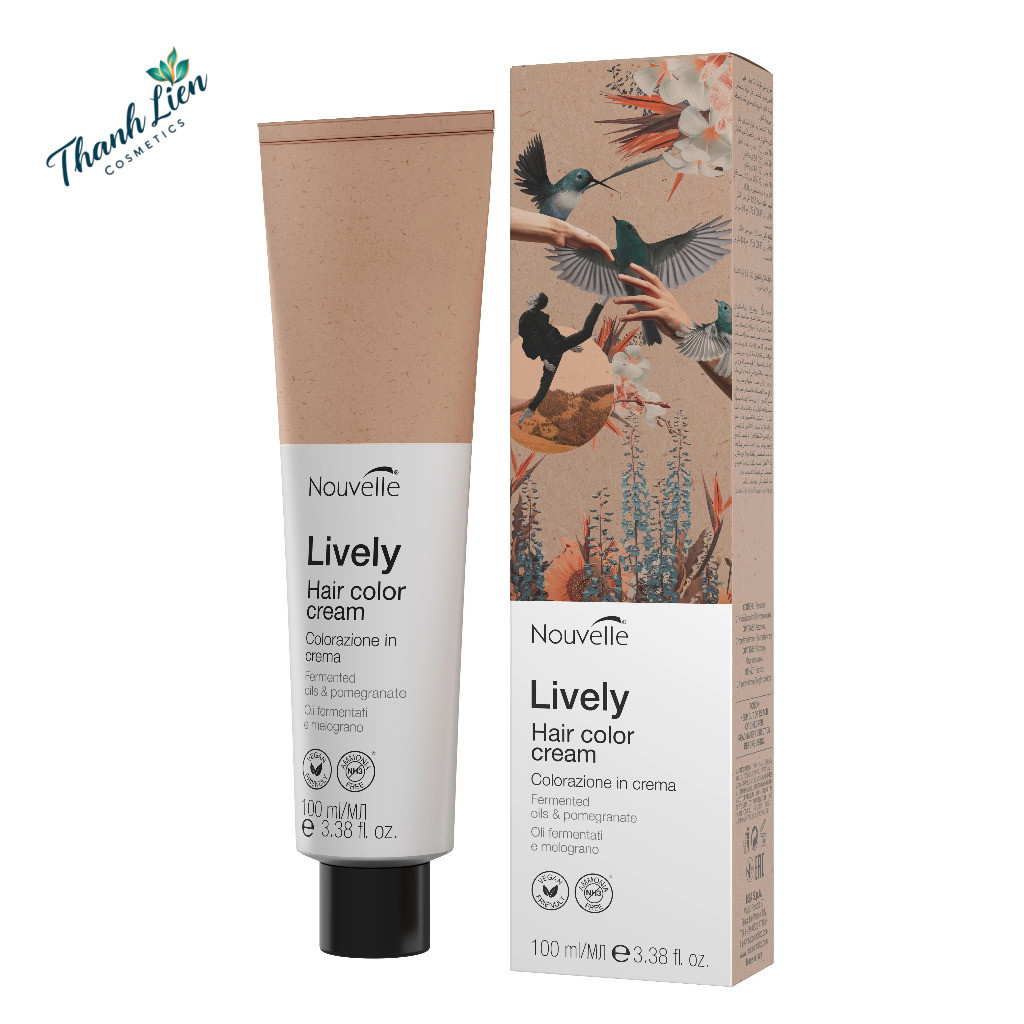Màu nhuộm thuần chay Nouvelle Lively Hair Color - Ammonia FREE 100ml .TL