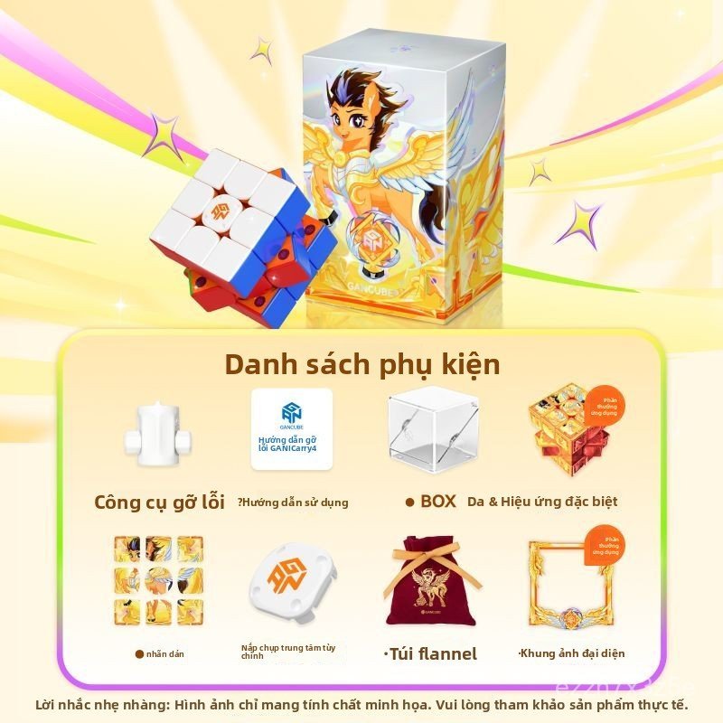 Rubik thông minh 3x3 GAN iCarry 4 bản giới hạn năm Ất Tỵ kết nối app theo dõi thông số đồ chơi quà t