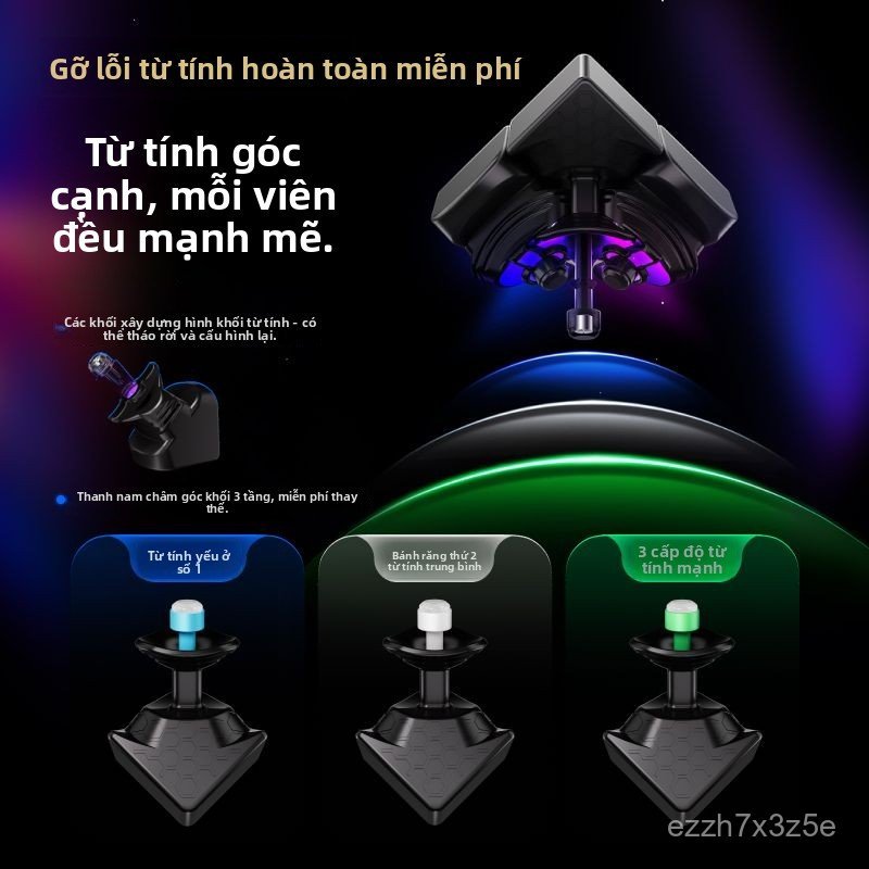 Rubik 3x3 GAN 16 Maglev Max đệm từ trường flagship tối tân lực hút đa hướng đồ chơi trí tuệ thi đấu 