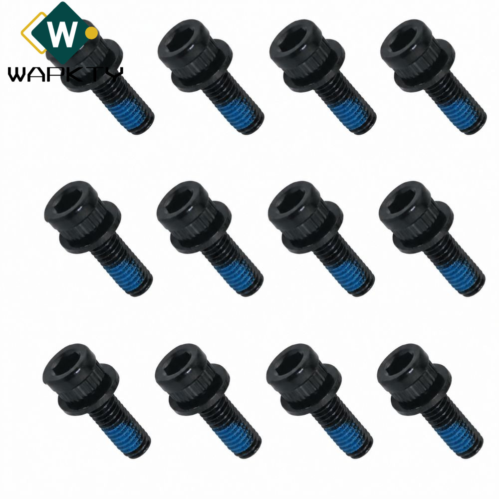 WAPKTY 12 Ốc Vít Gắn Phanh Đĩa, Bu Lông Caliper Phanh Đen M6 X 18mm, Dễ Dàng Lắp Đặt An Toàn Phù Hợp