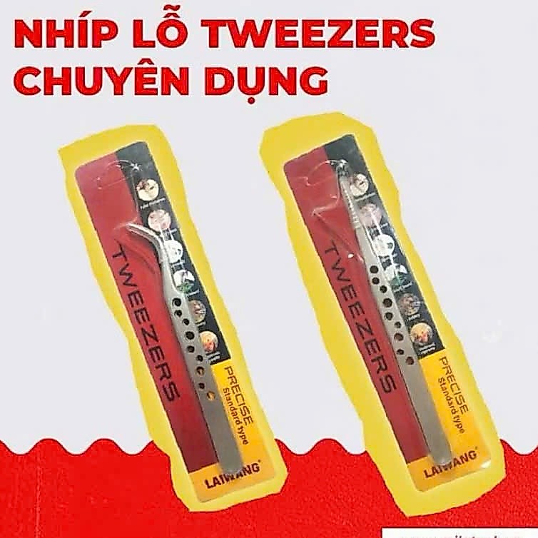 NHÍP LỖ NHẶT LÔNG YẾN CHUYÊN DỤNG (bìa nhíp màu xanh/ đỏ tùy đợt)