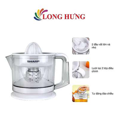 Máy vắt cam Sharp 0.6 lít EJ-J256-WH - Hàng chính hãng