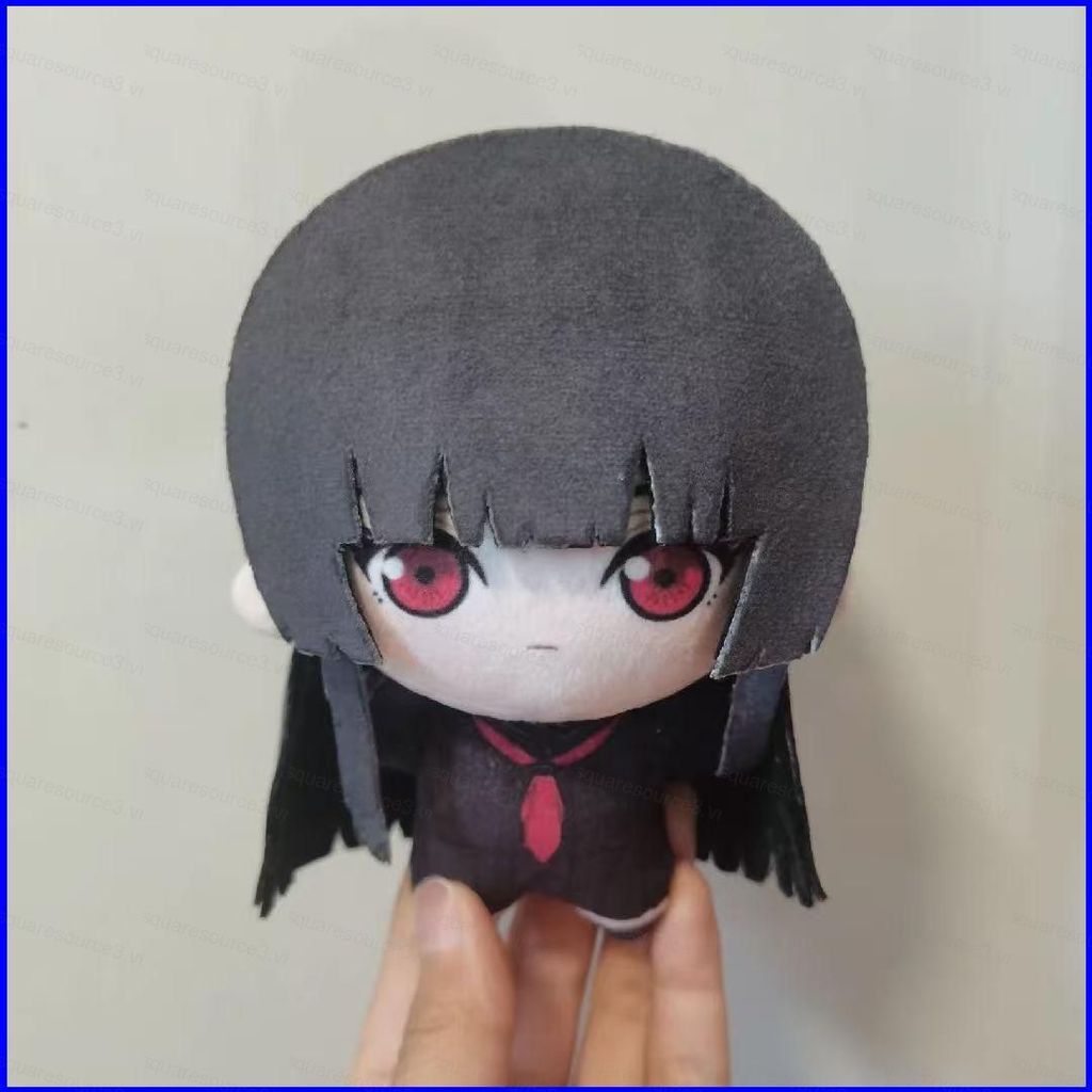 Hell Girl Enma Ai Plushie Dễ Thương Đen Tóc Dài Mắt Đỏ Kawaii Hoạt Hình Túi Quyến Rũ