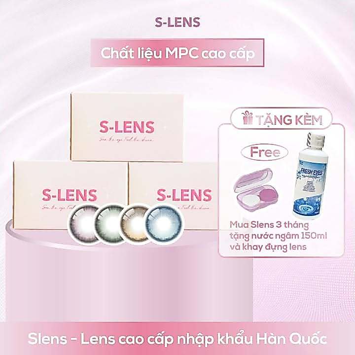 SLENS - Lens 3 THÁNG (1 CHIẾC) MUSE Blue/ Brown/ Green/ Pink MPC- Kính áp tròng Hàn quốc Seoullens C