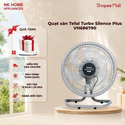Quạt sàn Tefal Turbo Silence Plus VH686790 - 80W, 6 Cánh Quạt Êm <50db - Bảo Chính Hãng 24 Tháng