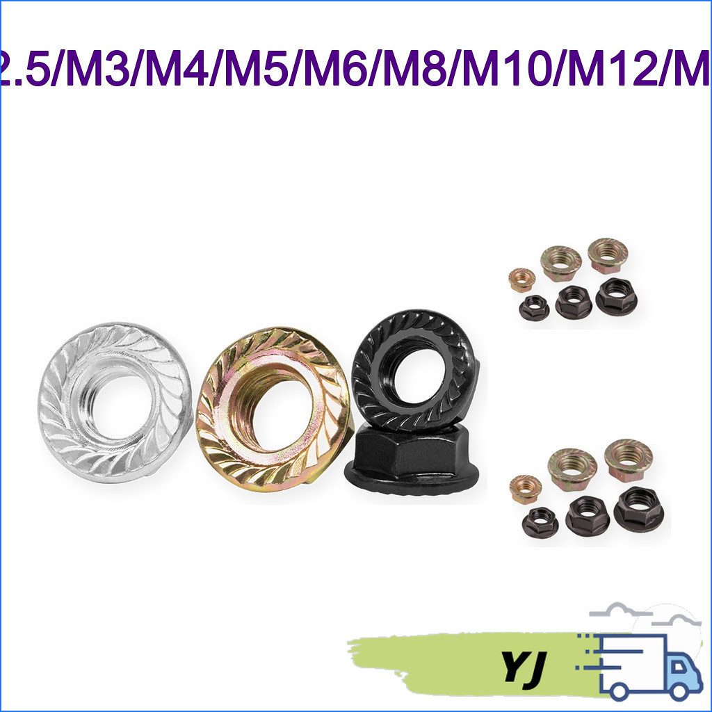 Đai ốc liền long đền  M2-M16 /Tán liền long đền Tán Hở (kẽm màu/mạ ních ken/carbon thép)[YJ-2]