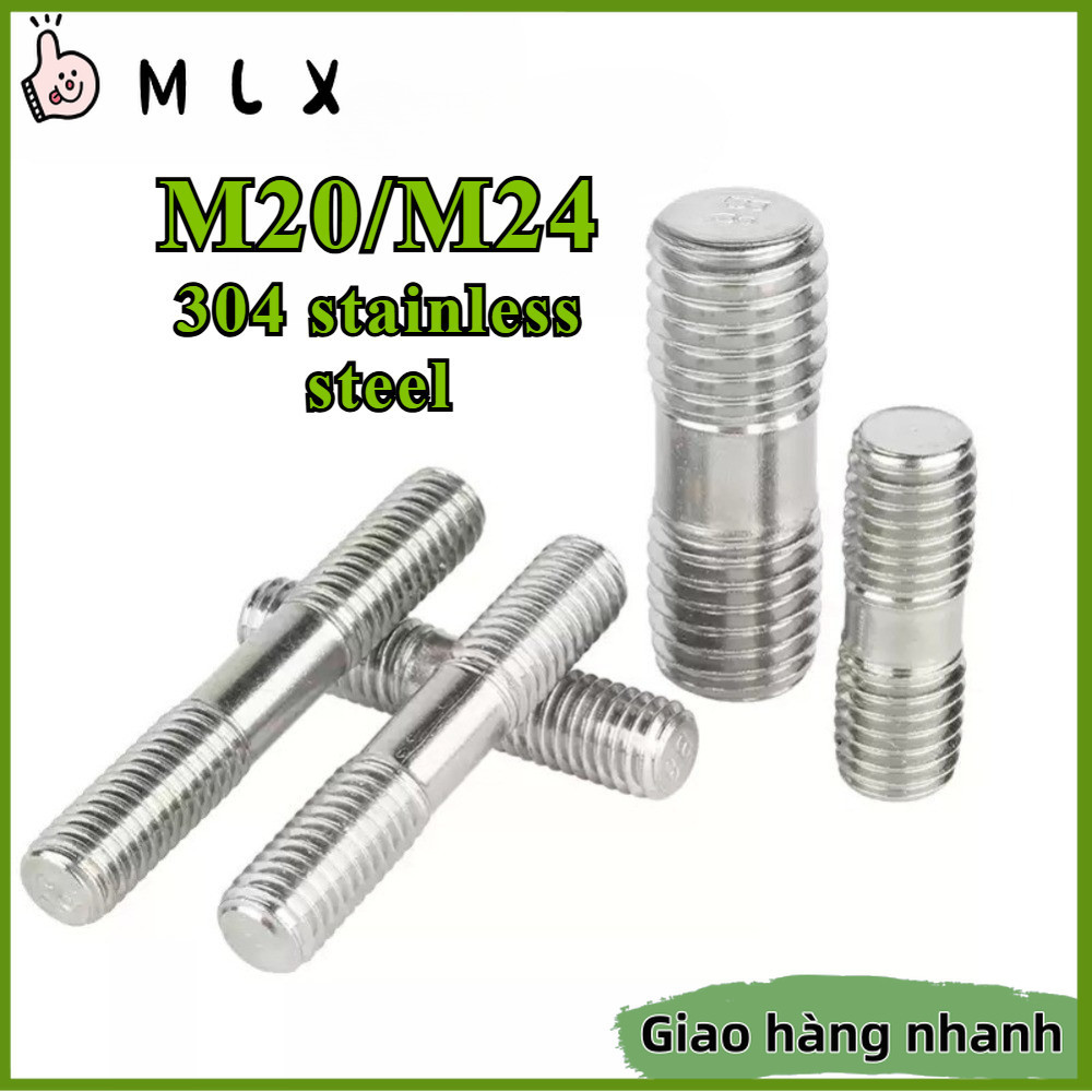 Bulong 2 đầu ren, Guzong Inox 304  M20 / M24 【 ZHX-MLX-MB-1 】