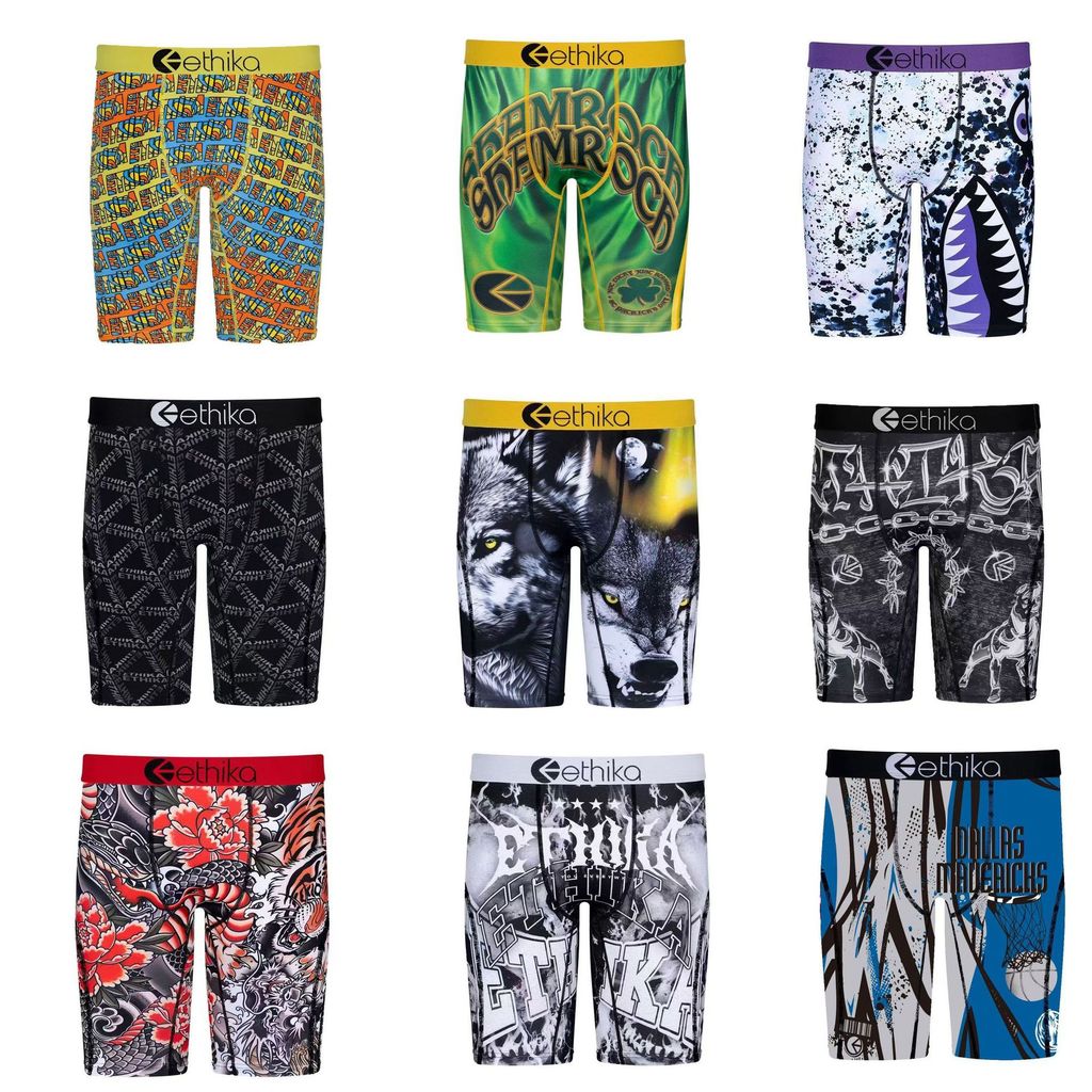 Ethika Cùng Phong Cách Quần Lót Nam Boxer Dạo Phố Quần Short In Lụa Băng Thể Thao Nhanh Khô Quần Leg