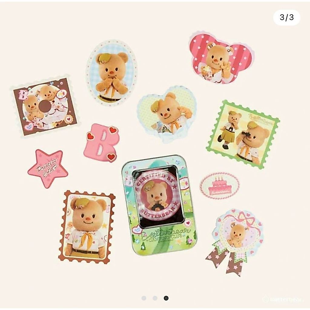Bộ nhãn dán Butterbear Little Camper được cấp phép chính hãng từ cửa hàng