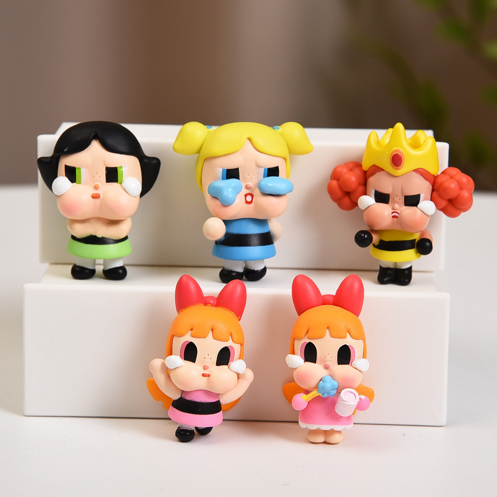 POP MART POP MART Powerpuff Girls Series Khóc Bé Khóa Giày Lỗ Phụ Kiện Giày DIY Dễ Thương Hoa Giày T