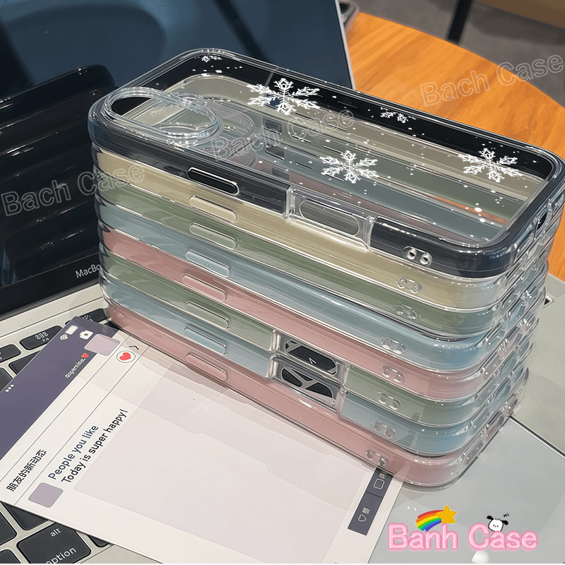 Ốp lưng iPhone bông tuyế cho iPhone 17 16 15 14 13 12 11 Pro ProMax Plus Ốp lưng silicon TPU mềm | BigBuy360 - bigbuy360.vn