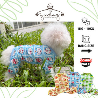 Áo liền quần cho chó mèo yudog, jum chất thun mát dành cho chó mèo thú cưng
