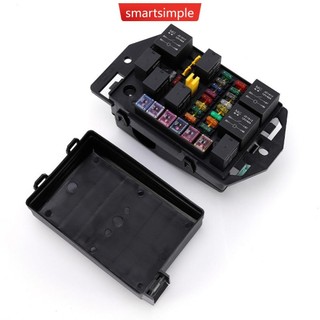 SMARTSIMPLE Hộp cầu chì ô tô 16 chiều với 7 rơle để bảo vệ mạch xe năng lượng mới Khối phân phối điện ô tô Trung tâm điều khiển rơle 12v-24V I2S3 