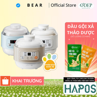 Nồi nấu chậm đa năng 4in1 Bear 0.8L A08T8/A08G2- Chính Hãng - Bảo Hành 18 Tháng - HAPOS HEL