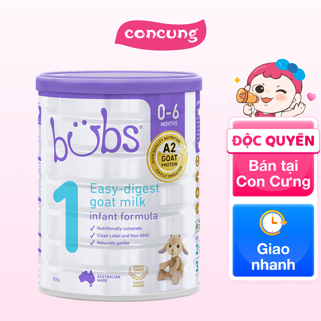 Sữa dê Bubs Goat 800g số 1 0-6 tháng